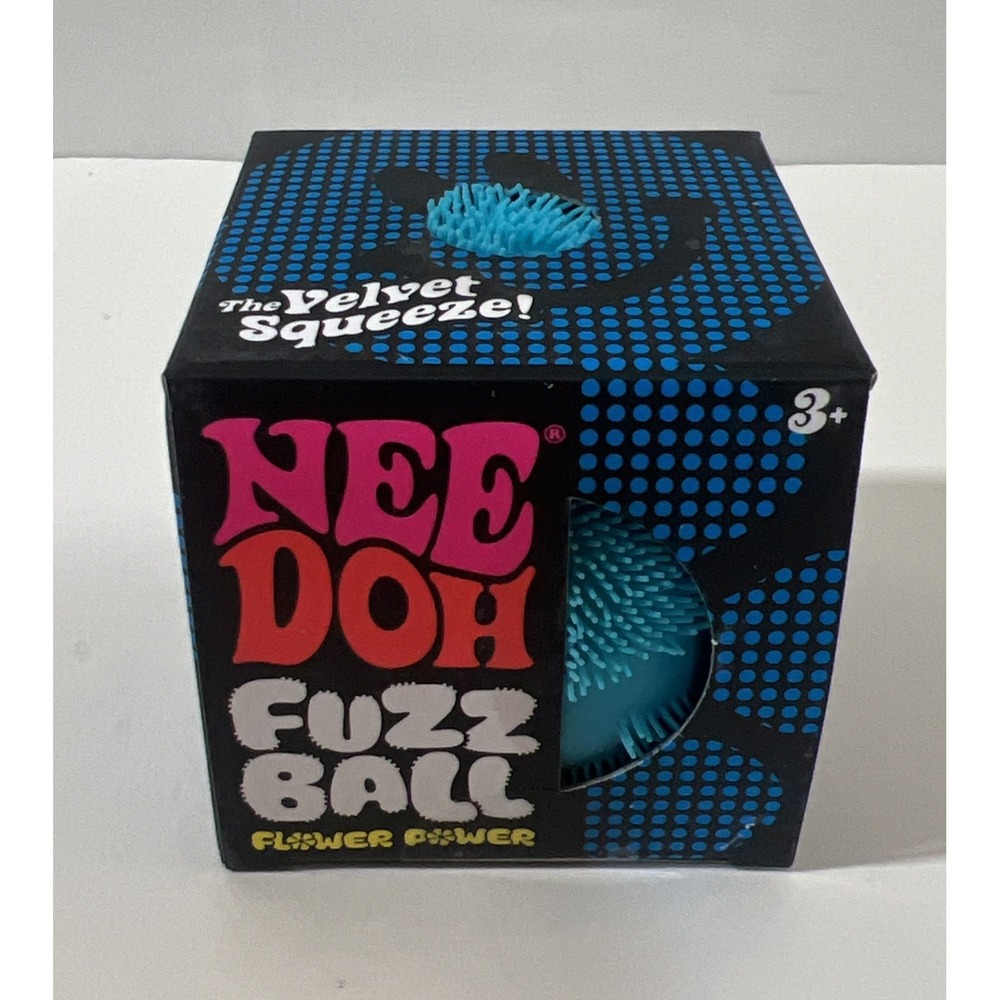 NeeDoh Fuzz Ball Flower Power! by Schylling‎ - Brand New Factory Sealed Blue